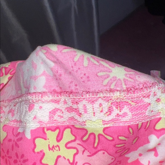 Vintage Lilly Pulitzer pink floral spaghetti strap mini dress in “Happy Hippos” - Picture 3 of 3